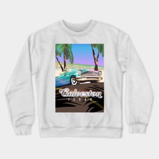 Galveston Texas travel poster Crewneck Sweatshirt